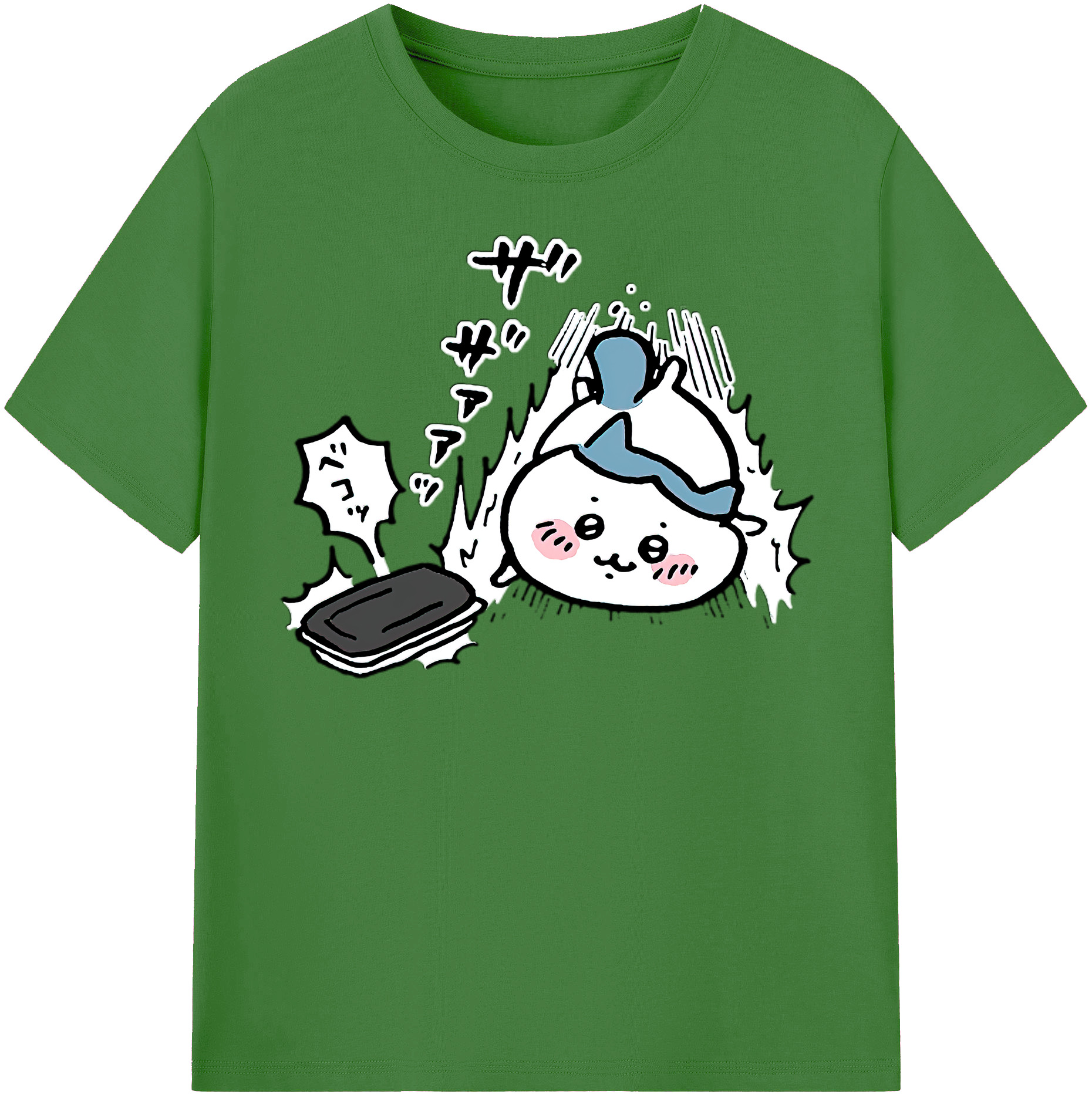 （画像用） ちいかわ ハチワレ Chii-kawa hachiware レディースカジュアルプリントTシャツ（綿100％）